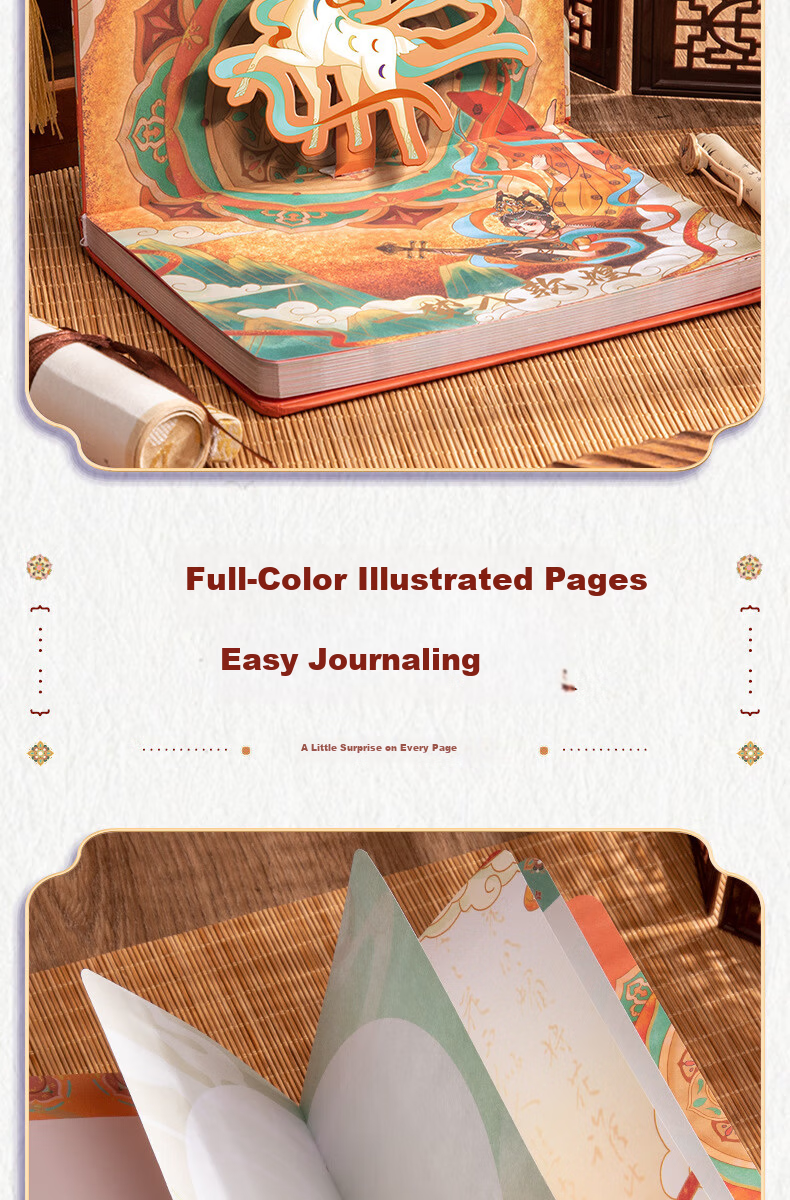 Kaba Bear Dunhuang-Inspired Creative Notebook Gift Set Cultural Souvenir for Birthday & Children's Day
