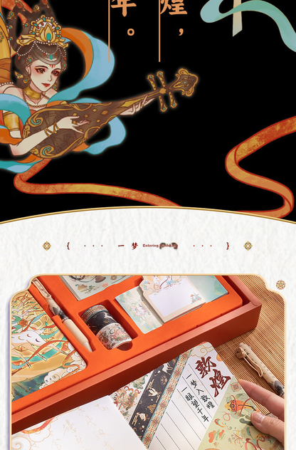 Kaba Bear Dunhuang-Inspired Creative Notebook Gift Set Cultural Souvenir for Birthday & Children's Day