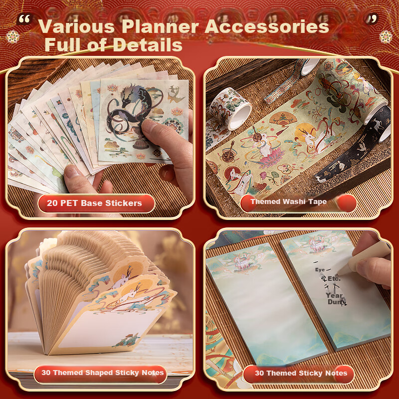Kaba Bear Dunhuang-Inspired Creative Notebook Gift Set Cultural Souvenir for Birthday & Children's Day