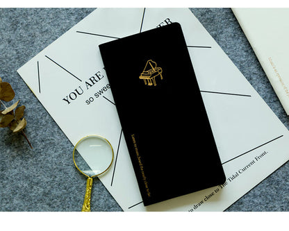 Kinbor A5 8-Grid Self-Filling Time Management Diary PU Leather Monthly Planner 78g Lemon Scent