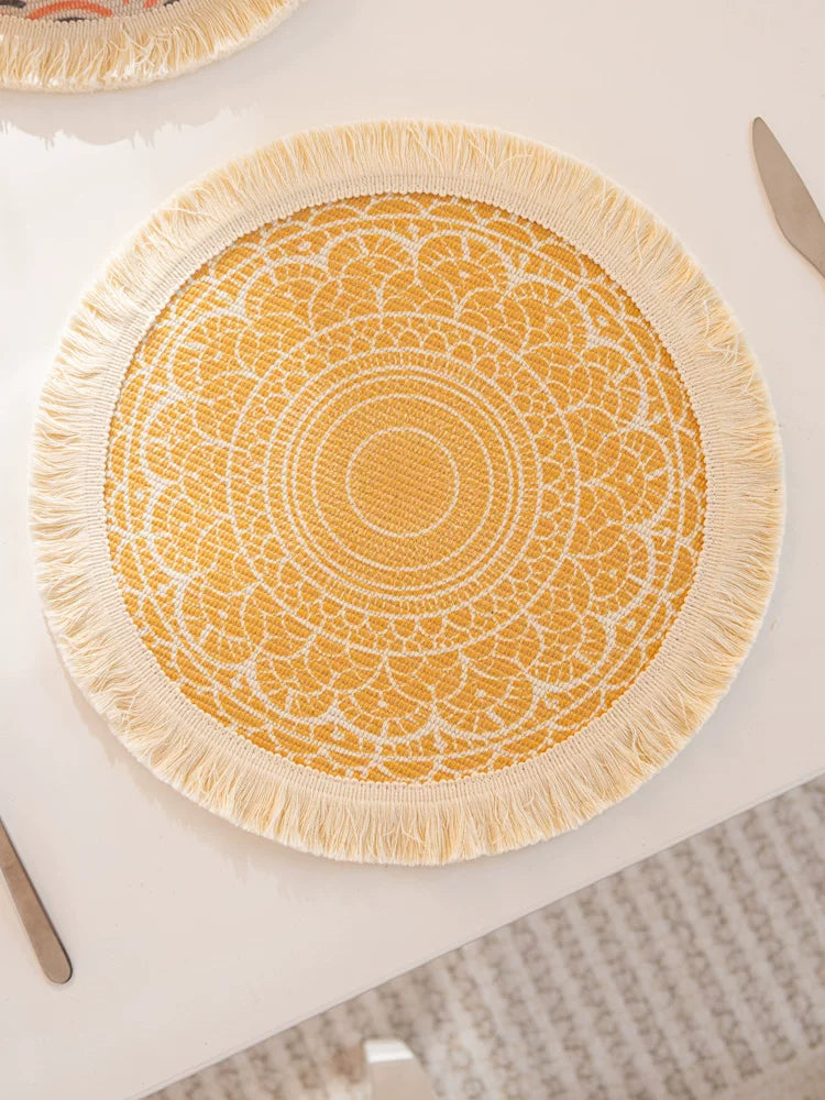 Scandinavian Placemats, Heat-Insulating Mats, Lunch Mats for Primary School Students, Household Dining Table Mats, Anti-Scalding Pot Mats, Plate Mats, Japanese-Style Coasters