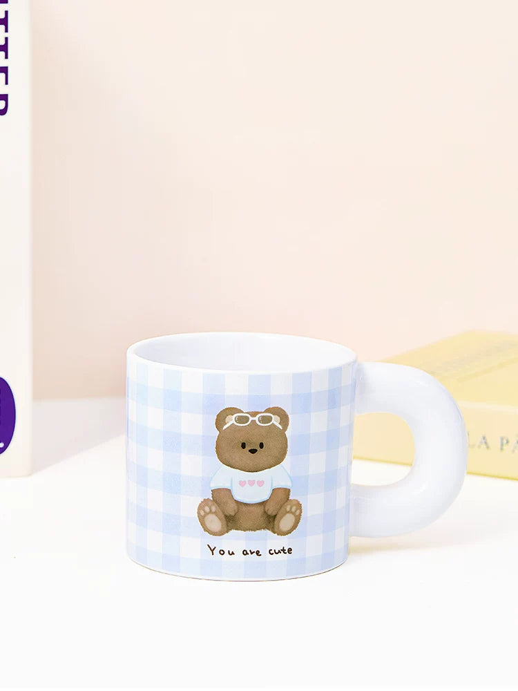 Miniso Cream Series Mug Ceramic Coffee Cup Chubby Cup Cute Gift for Girls Water Cup