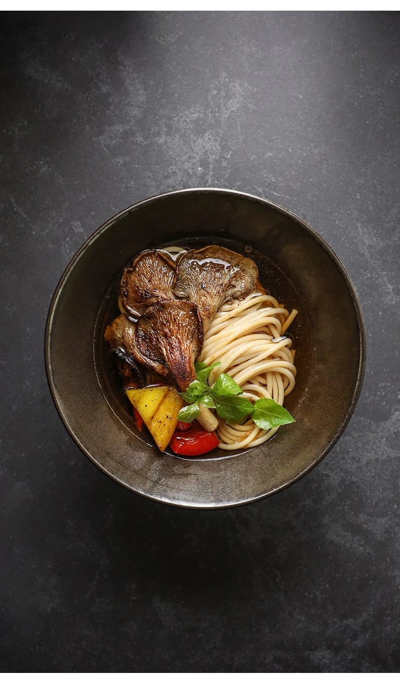 Alaniz Qingling Tall Noodle Bowl, Anti-Scalding Tall Bowl, Soup Noodle Bowl, Chinese Tableware, Ceramic Noodle Bowl, Ramen Bowl