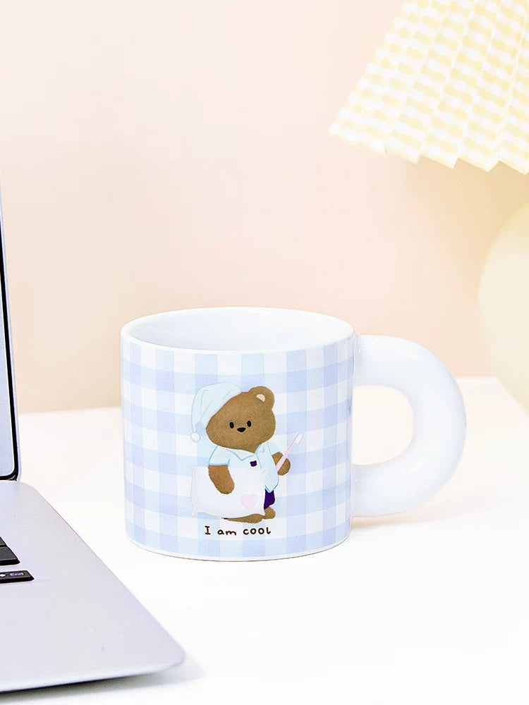 Miniso Cream Series Mug Ceramic Coffee Cup Chubby Cup Cute Gift for Girls Water Cup