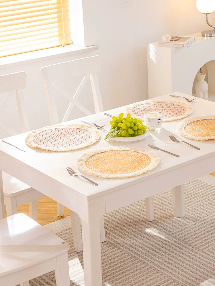 Scandinavian Placemats, Heat-Insulating Mats, Lunch Mats for Primary School Students, Household Dining Table Mats, Anti-Scalding Pot Mats, Plate Mats, Japanese-Style Coasters