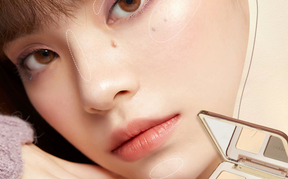Juduo Orange Blossom Highlighter and Contouring All-In-One Palette Blush Nose Shadow Eye Shadow Side Shadow Three-In-One Facial Matte for Women