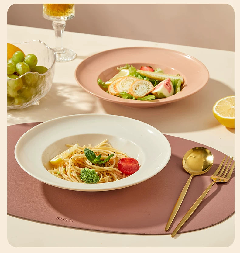 Fruit and Vegetable Salad Bowl, Deep Plate, Dessert Plate, ins Style, Simple Curry Rice, Instant Noodle Bowl, Home Use, High-End Feel