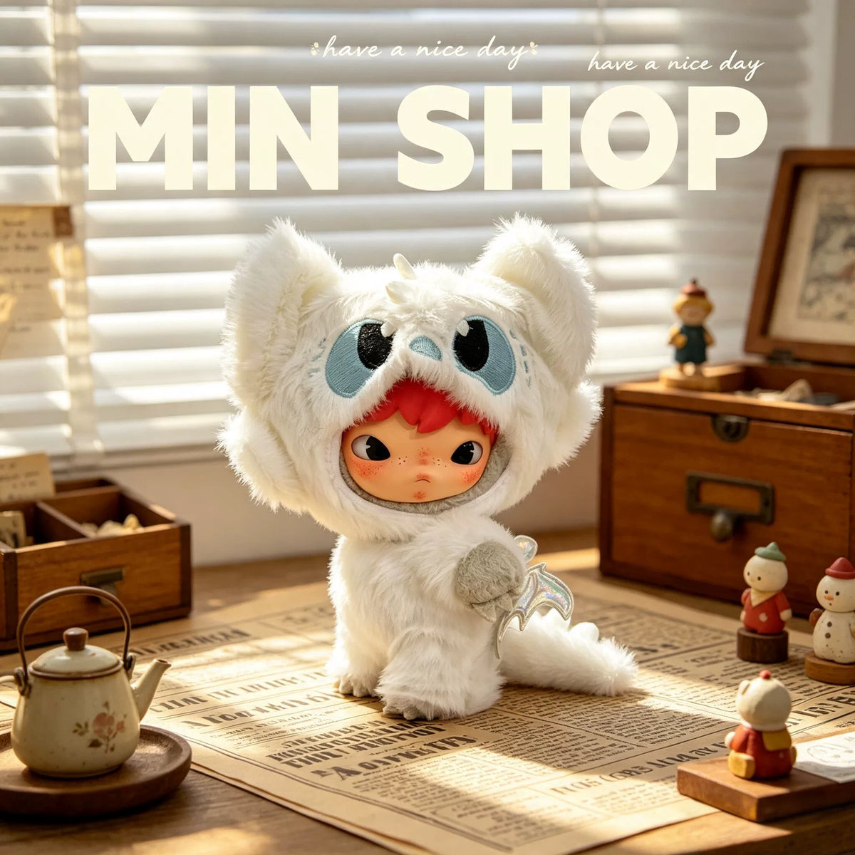 Ono Hirono Highway Diary 17cm Vinyl Fighting for Joy Plush Doll Blind Box Overalls Baby Clothes