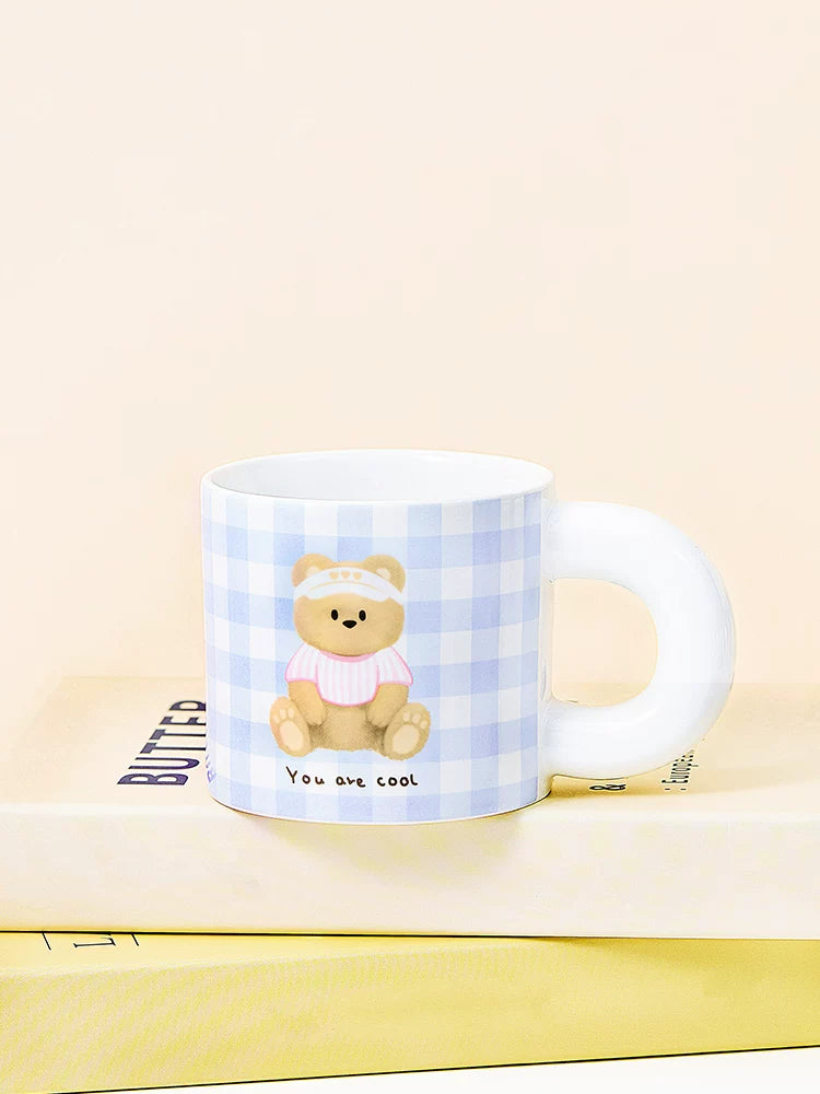 Miniso Cream Series Mug Ceramic Coffee Cup Chubby Cup Cute Gift for Girls Water Cup