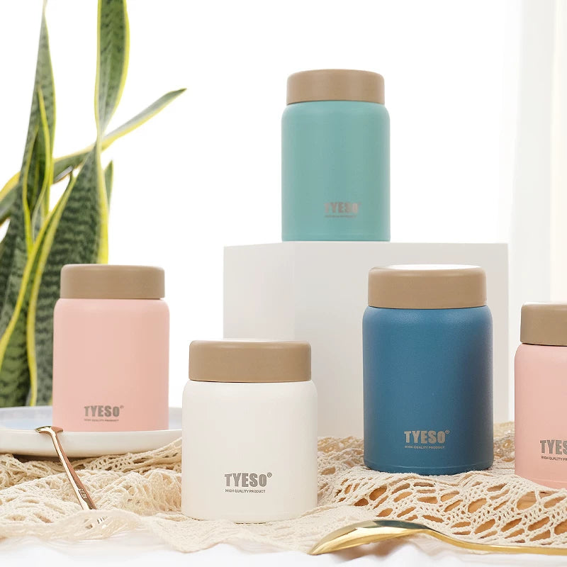 Insulated Cup for Women, Portable, Small Wide-Mouth, Large Diameter, Short and Chubby Style, Compact Stainless Steel Water Bottle, Cute Big Belly Cup