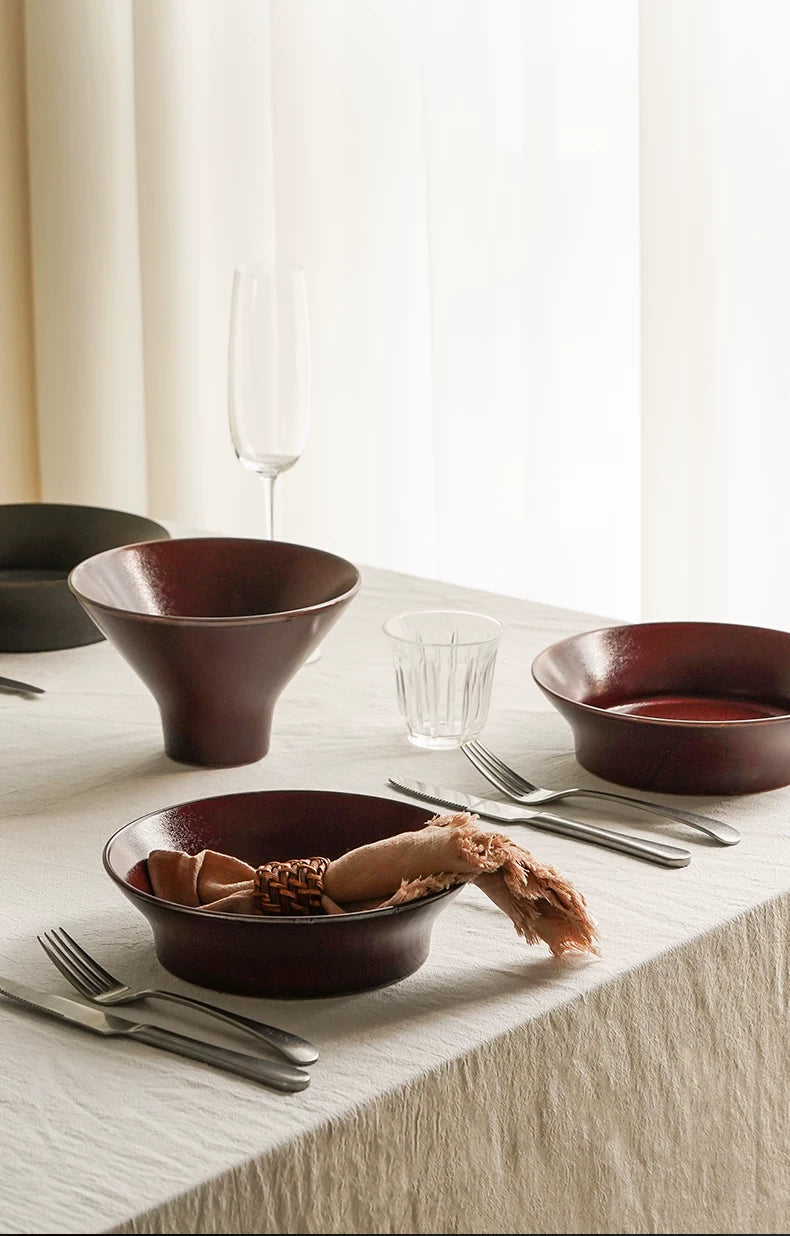 Alaniz Qingling Tall Noodle Bowl, Anti-Scalding Tall Bowl, Soup Noodle Bowl, Chinese Tableware, Ceramic Noodle Bowl, Ramen Bowl