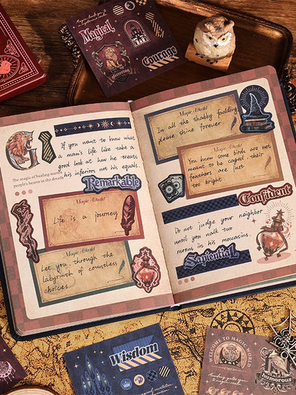 Magic Academy Notebook Set Gift Box Harry Potter Planner High-Quality Notebook for Elementary and Middle School Students School Supplies Diary Planner Sticker Pack Birthday Gift