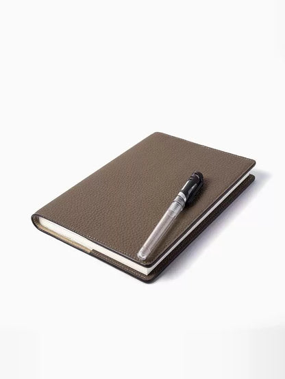 Genuine Leather Pebbled Book Cover A5 Book Sleeve 32K First Layer Cowhide Book Cover Protective Film Portable Notebook Protective Cover
