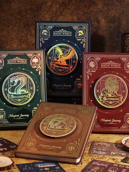 Magic Academy Notebook Set Gift Box Harry Potter Planner High-Quality Notebook for Elementary and Middle School Students School Supplies Diary Planner Sticker Pack Birthday Gift
