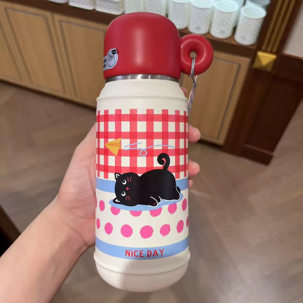 Miniso Go Play Series 304 Bullet Head Insulated Cup 480ml High-Quality Cute Water Bottle