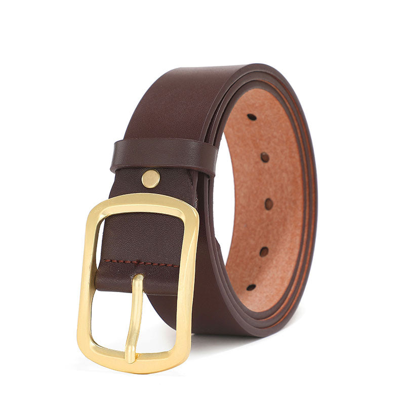 New belt leather men's belt real cowhide belt casual Joker men's pin buckle belt manufacturers wholesale