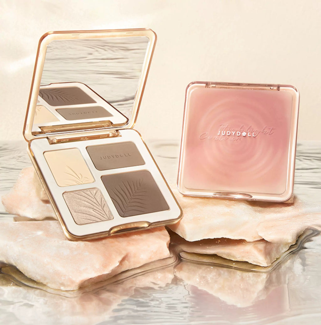Juduo Orange Blossom Highlighter and Contouring All-In-One Palette Blush Nose Shadow Eye Shadow Side Shadow Three-In-One Facial Matte for Women