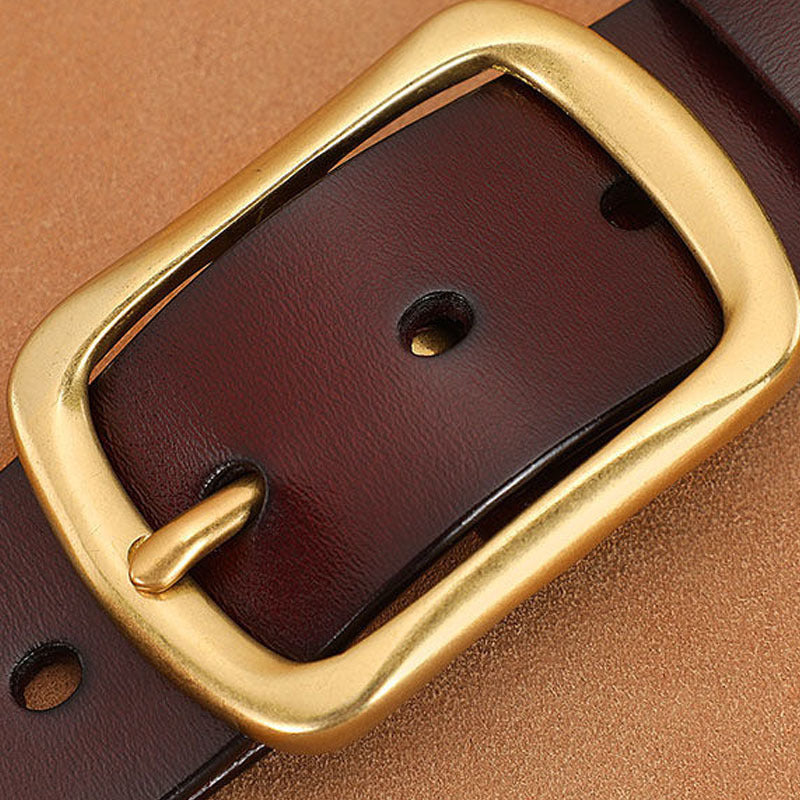 New belt leather men's belt real cowhide belt casual Joker men's pin buckle belt manufacturers wholesale
