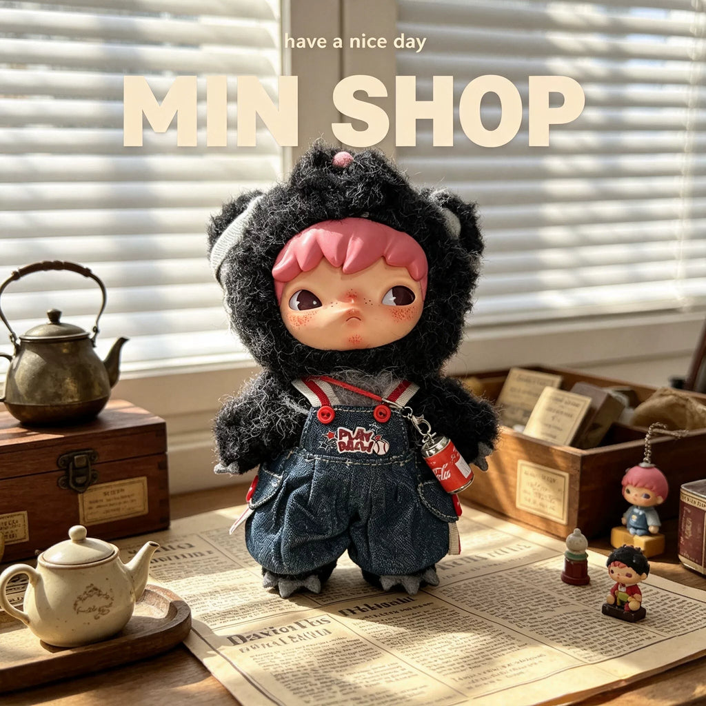 Ono Hirono Highway Diary 17cm Vinyl Fighting for Joy Plush Doll Blind Box Overalls Baby Clothes