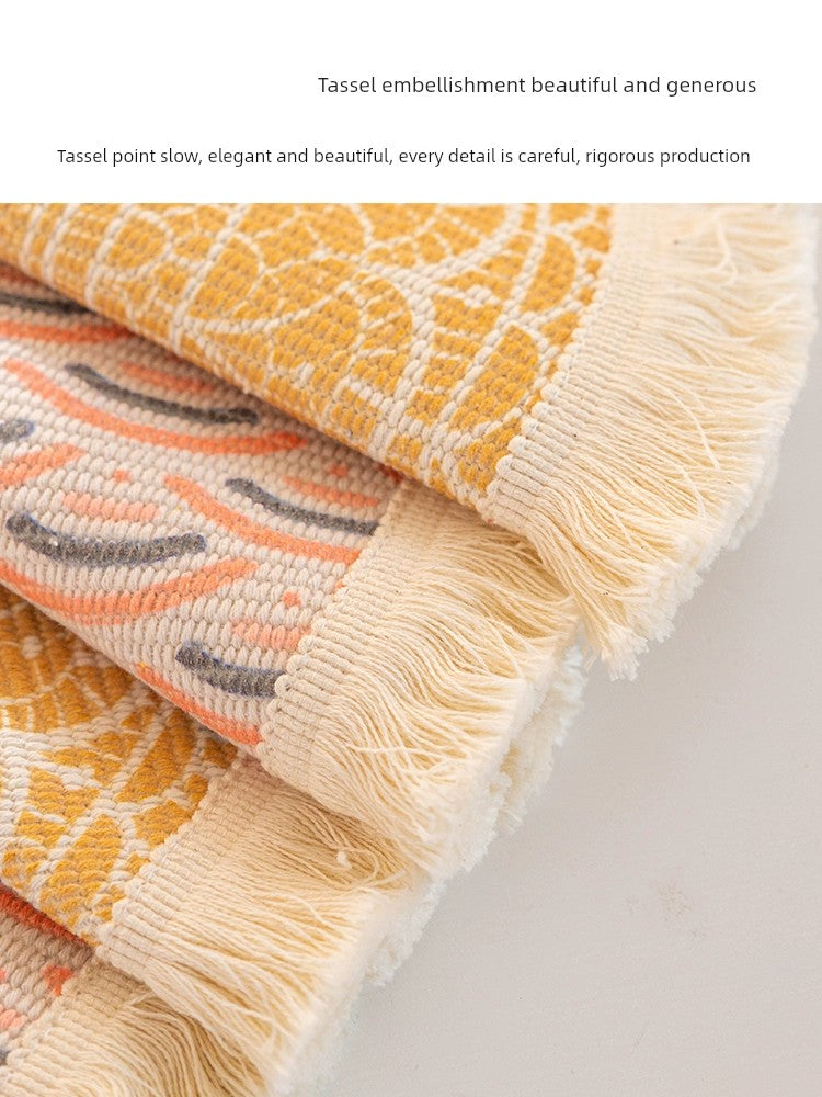 Scandinavian Placemats, Heat-Insulating Mats, Lunch Mats for Primary School Students, Household Dining Table Mats, Anti-Scalding Pot Mats, Plate Mats, Japanese-Style Coasters