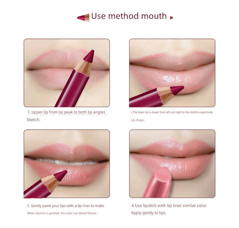 Flamingo Lip Liner Matte Lipstick Pen Waterproof Long-Lasting Non-Fading Genuine Eyeliner for Beginners and Students