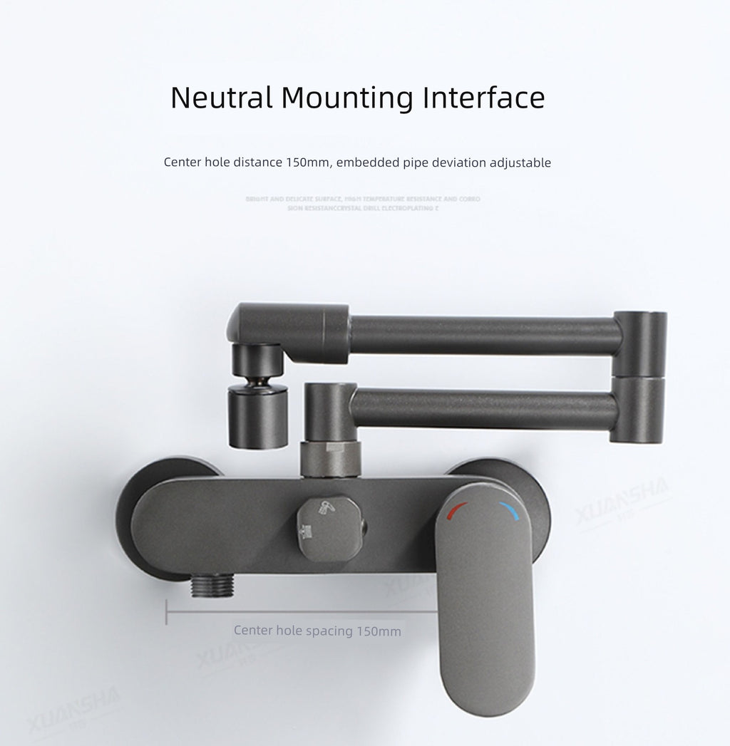 Wall-Mounted Hot and Cold Water Faucet for Kitchen, Wall-Mounted Sink for Washing Vegetables, Dishwashing Sink, Balcony Mop Washing Basin, Household Use