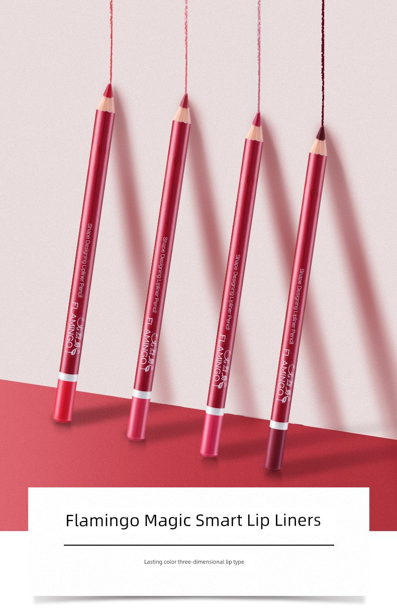 Flamingo Lip Liner Matte Lipstick Pen Waterproof Long-Lasting Non-Fading Genuine Eyeliner for Beginners and Students