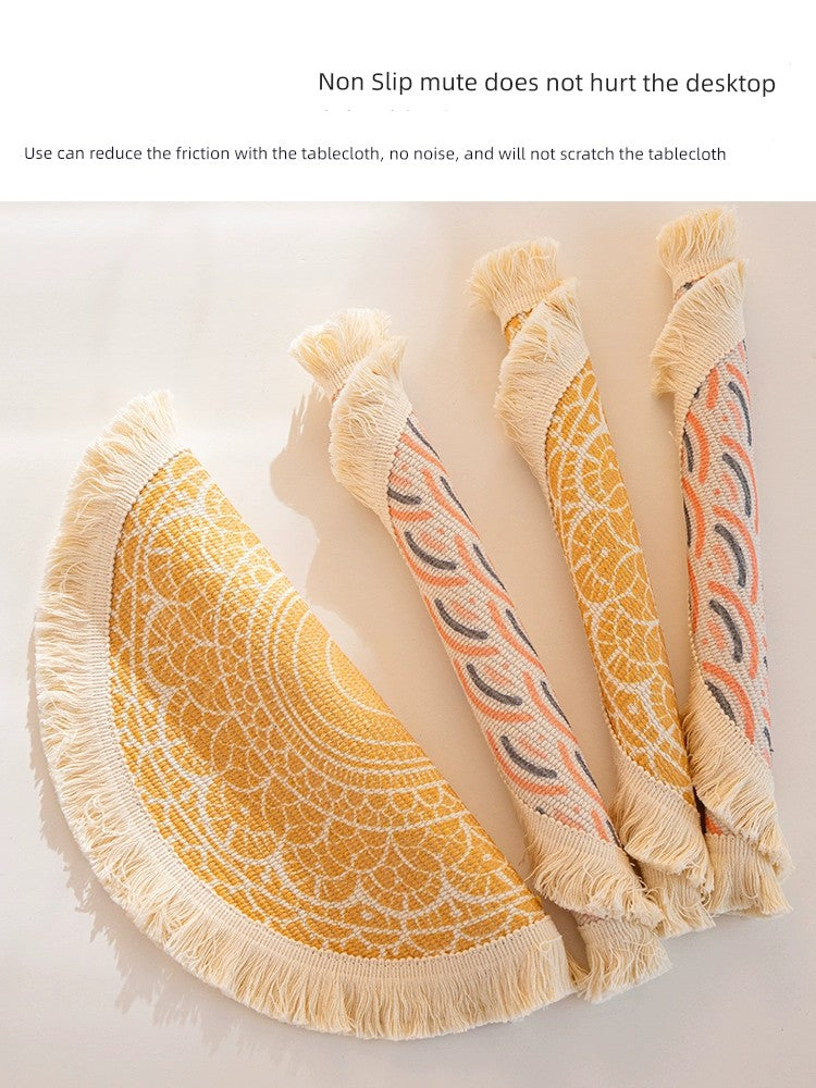 Scandinavian Placemats, Heat-Insulating Mats, Lunch Mats for Primary School Students, Household Dining Table Mats, Anti-Scalding Pot Mats, Plate Mats, Japanese-Style Coasters