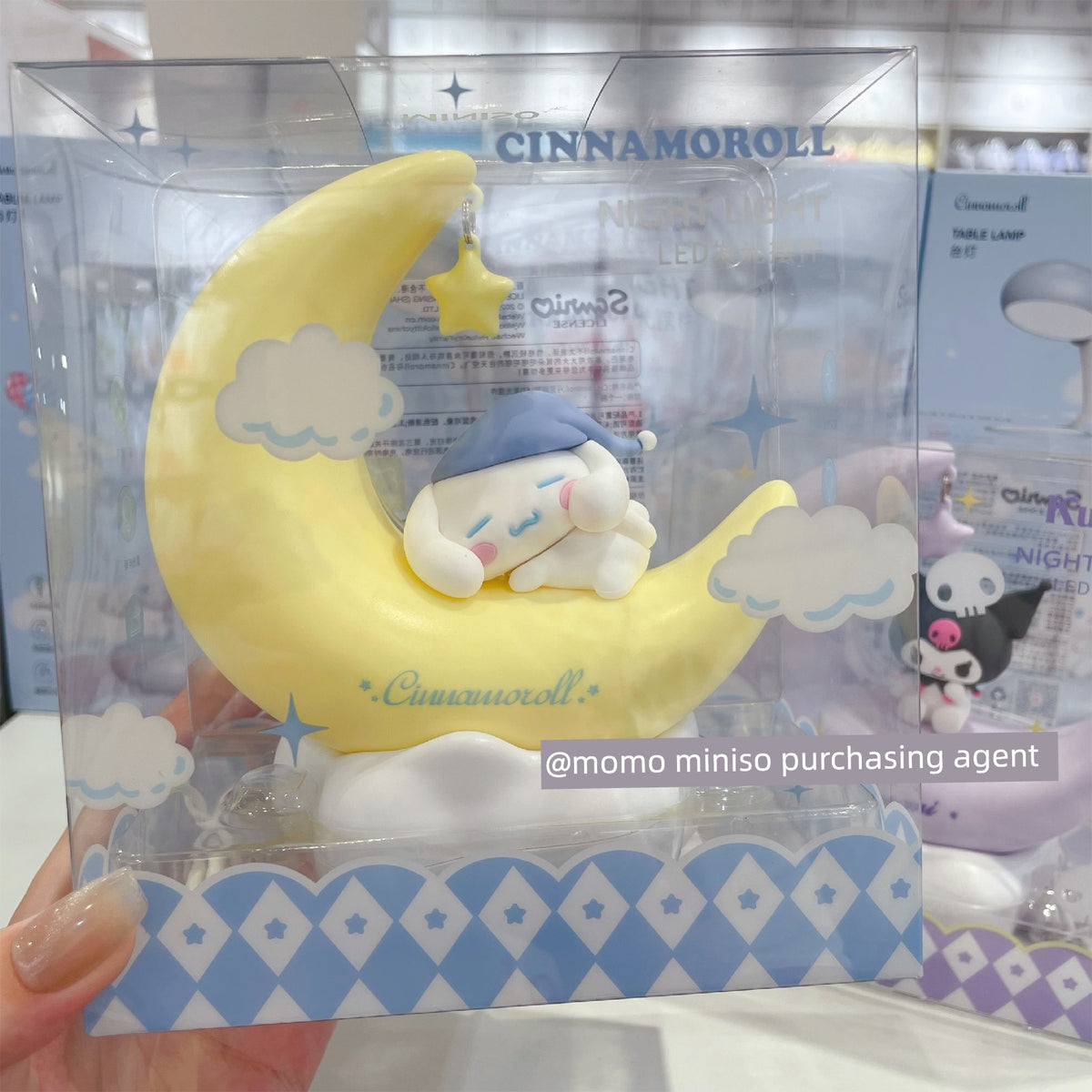 Miniso/Miniso Sanrio Cinnamoroll Moonlight Sweet Dreams Led Light-Up Ornament Kuromi Cute Night Light