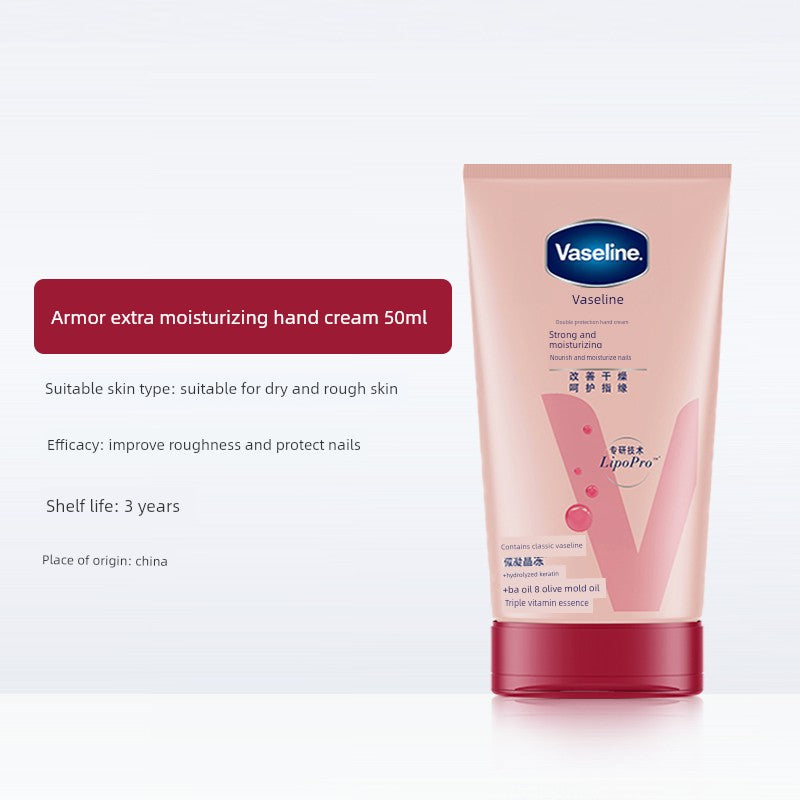 Vaseline Hand Cream Moisturizing and Hydrating for Women, Niacinamide Prevents Dryness and Cracking, Small Tube, Refreshing and Non-Greasy for Men in Summer