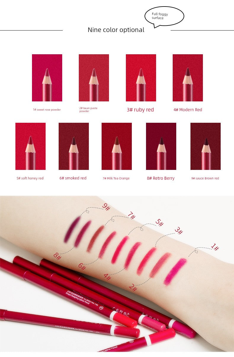 Flamingo Lip Liner Matte Lipstick Pen Waterproof Long-Lasting Non-Fading Genuine Eyeliner for Beginners and Students
