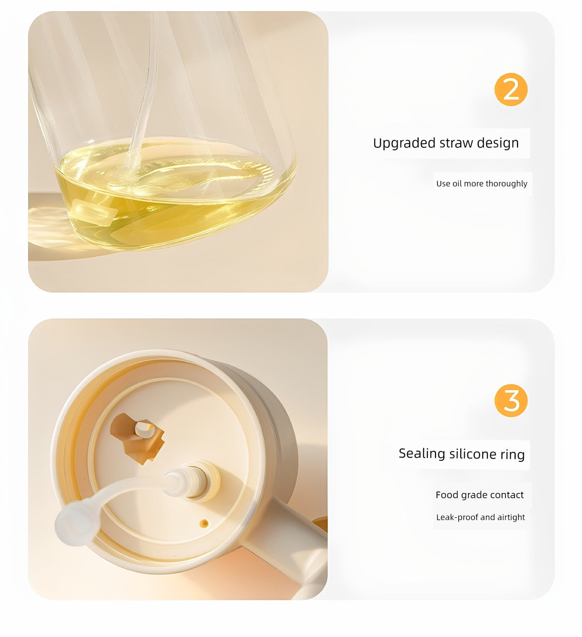 Miniso Oil Spray Bottle for Home Use, Non-Drip Kitchen Oil Container, Glass Seasoning Bottle, Mist-Type Dual-Use Leak-Proof Oil Bottle