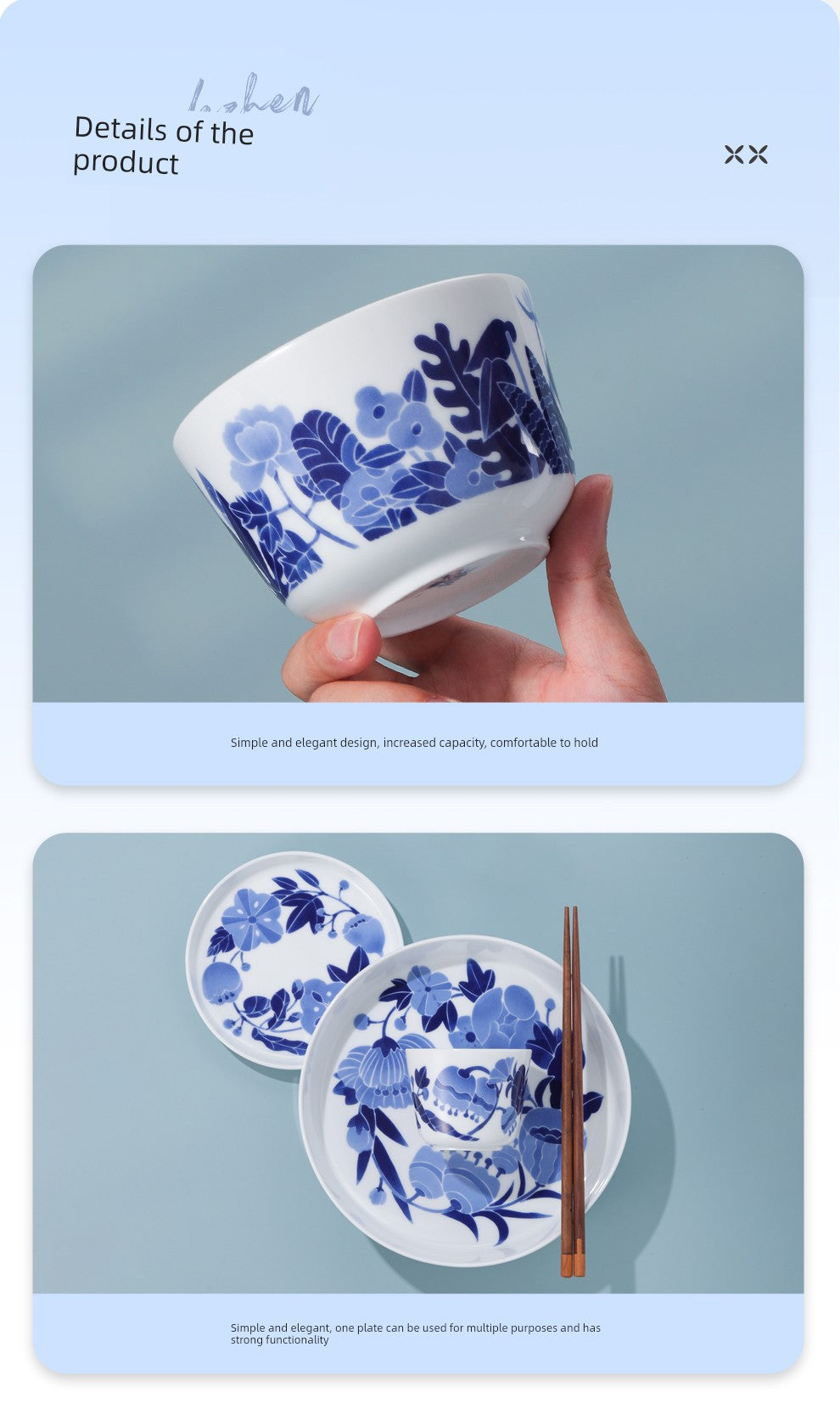 Jingdezhen Official Lead-Free Ceramic Tableware Set for Home Use, Including Rice Bowls, Water Cups, Chinese-Style Plates and Dishes, Suitable for Gifting
