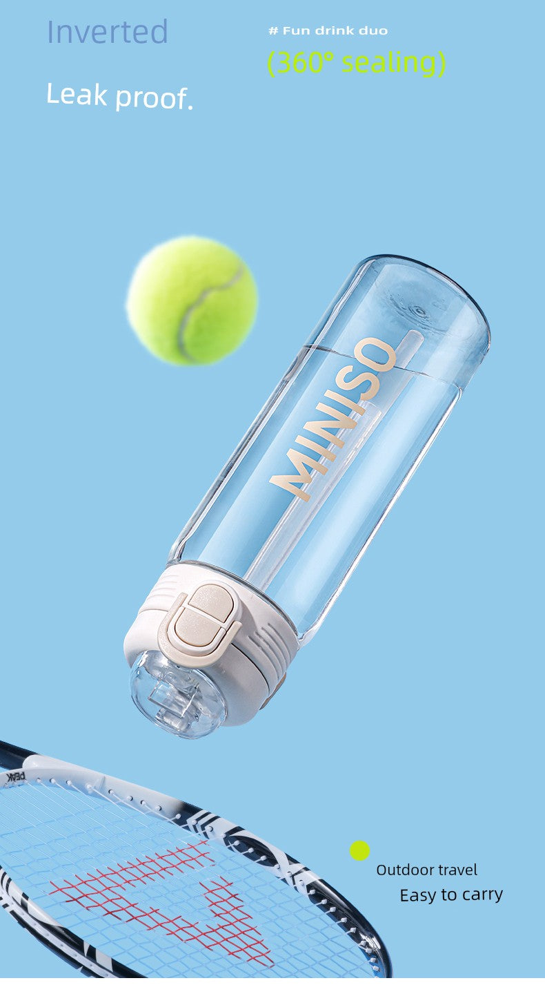 Miniso Water Cup for Women, High Appearance Value, Large Capacity, for Boys, Children, Students, High Temperature Resistant, Portable Plastic Cup, New Summer Model