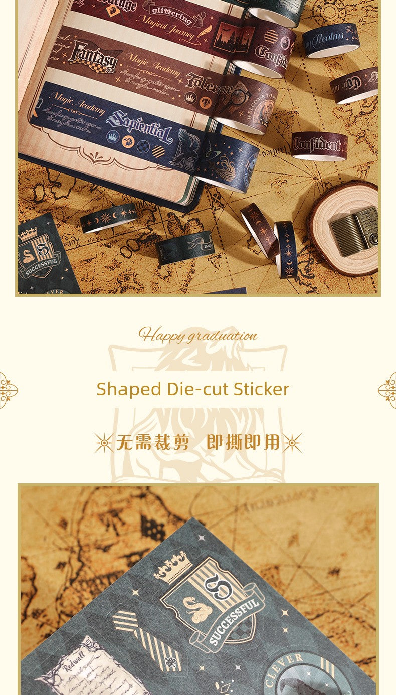 Magic Academy Notebook Set Gift Box Harry Potter Planner High-Quality Notebook for Elementary and Middle School Students School Supplies Diary Planner Sticker Pack Birthday Gift