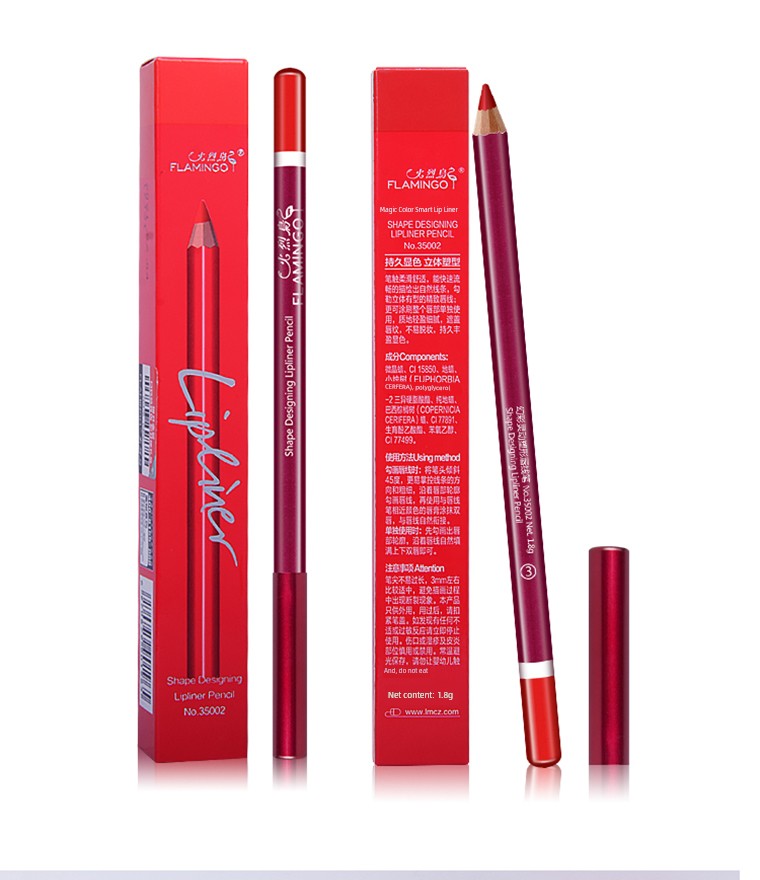 Flamingo Lip Liner Matte Lipstick Pen Waterproof Long-Lasting Non-Fading Genuine Eyeliner for Beginners and Students