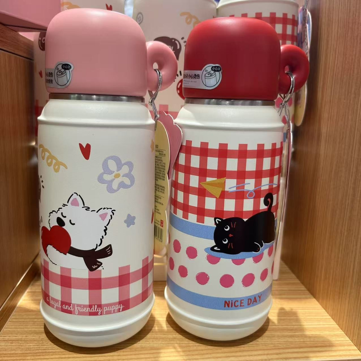 Miniso Go Play Series 304 Bullet Head Insulated Cup 480ml High-Quality Cute Water Bottle