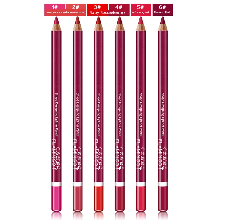 Flamingo Lip Liner Matte Lipstick Pen Waterproof Long-Lasting Non-Fading Genuine Eyeliner for Beginners and Students