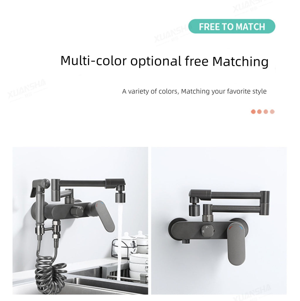 Wall-Mounted Hot and Cold Water Faucet for Kitchen, Wall-Mounted Sink for Washing Vegetables, Dishwashing Sink, Balcony Mop Washing Basin, Household Use