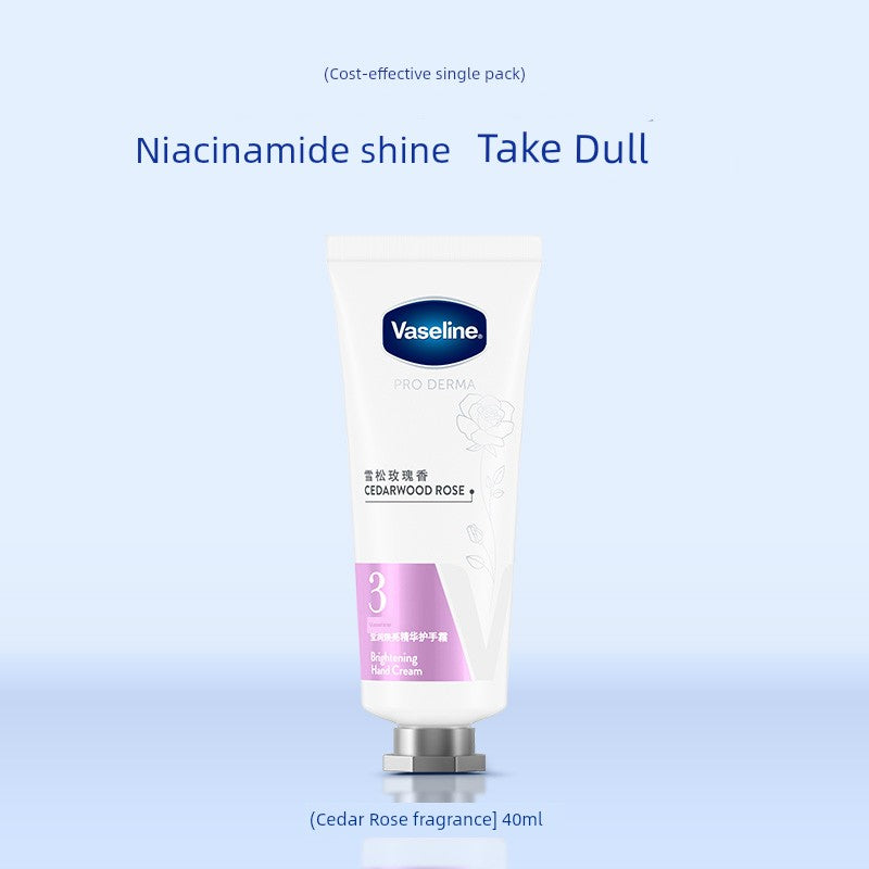 Vaseline Hand Cream Moisturizing and Hydrating for Women, Niacinamide Prevents Dryness and Cracking, Small Tube, Refreshing and Non-Greasy for Men in Summer