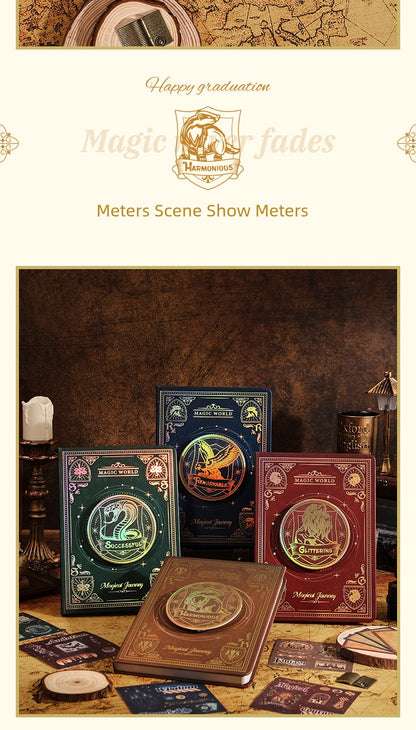 Magic Academy Notebook Set Gift Box Harry Potter Planner High-Quality Notebook for Elementary and Middle School Students School Supplies Diary Planner Sticker Pack Birthday Gift