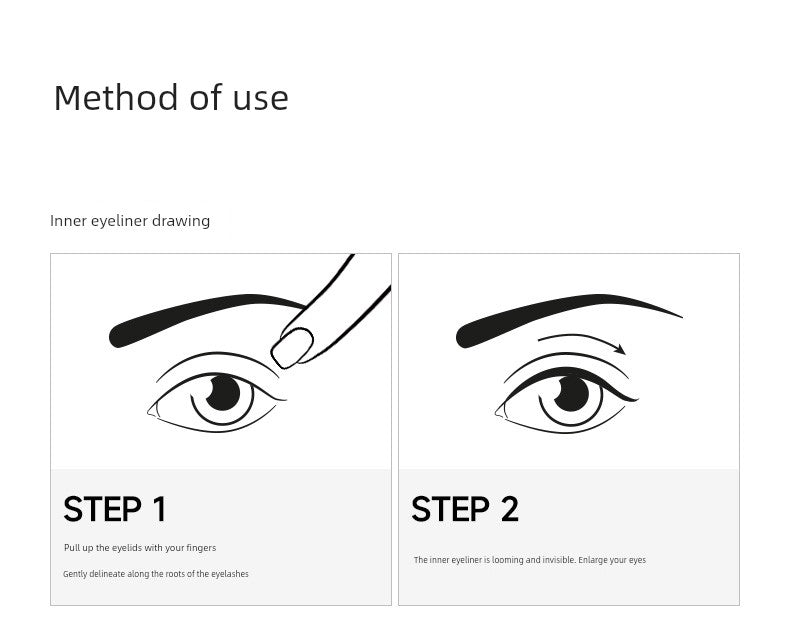 Kazilan Eyeliner Gel Pen Is Not Easy to Smudge, Is Waterproof, Long-Lasting, Suitable for Beginners, Beginners' Pen for Lower Eyelid, Hard Tip, Fine Tip for Women