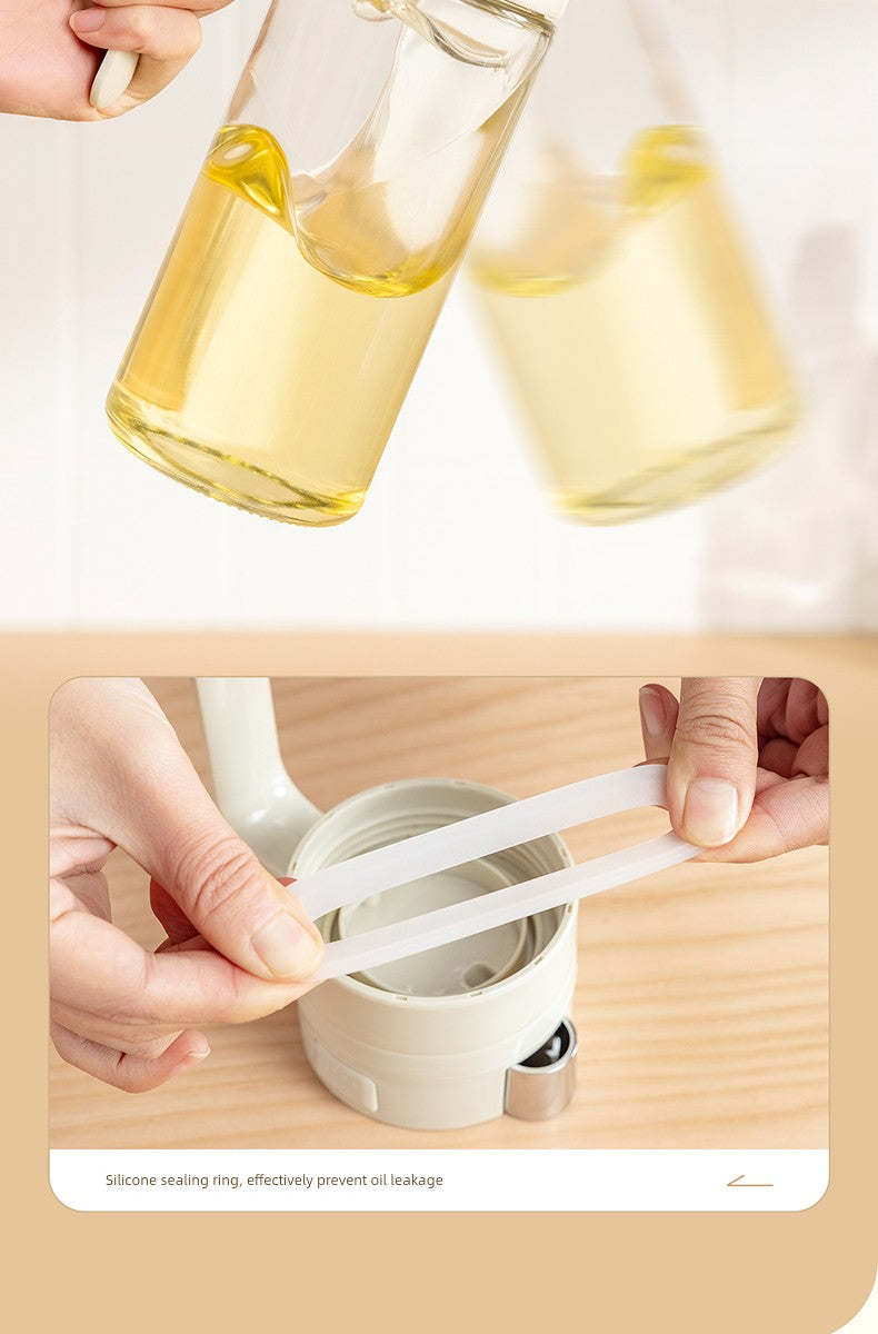 Glass Oil Pot for Kitchen Use, Leak-Proof Oil Bottle, Non-Drip Special Soy Sauce and Vinegar Seasoning Bottle, Oil Container