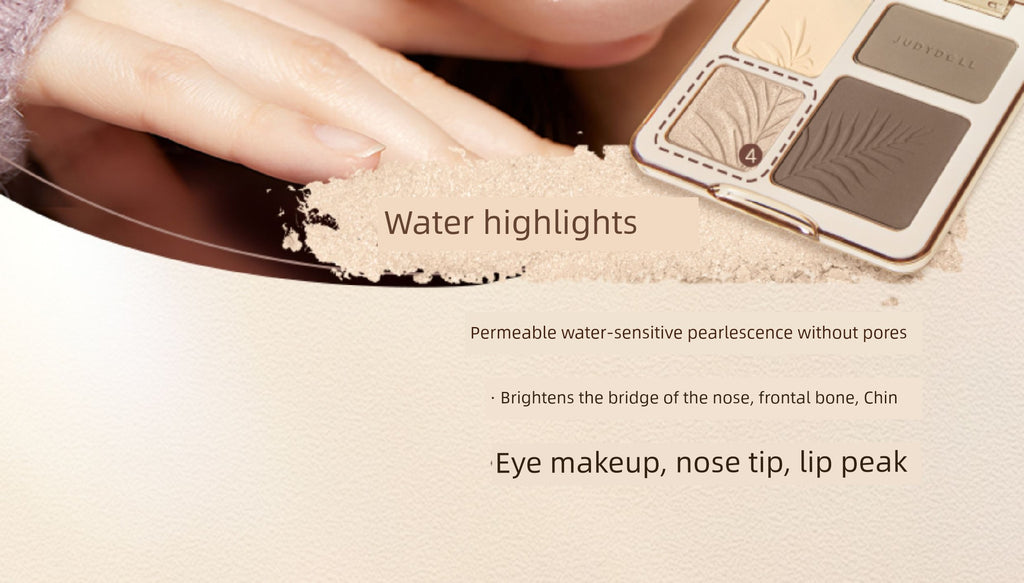 Juduo Orange Blossom Highlighter and Contouring All-In-One Palette Blush Nose Shadow Eye Shadow Side Shadow Three-In-One Facial Matte for Women