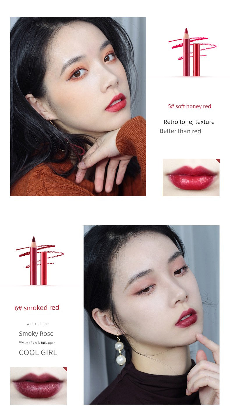 Flamingo Lip Liner Matte Lipstick Pen Waterproof Long-Lasting Non-Fading Genuine Eyeliner for Beginners and Students