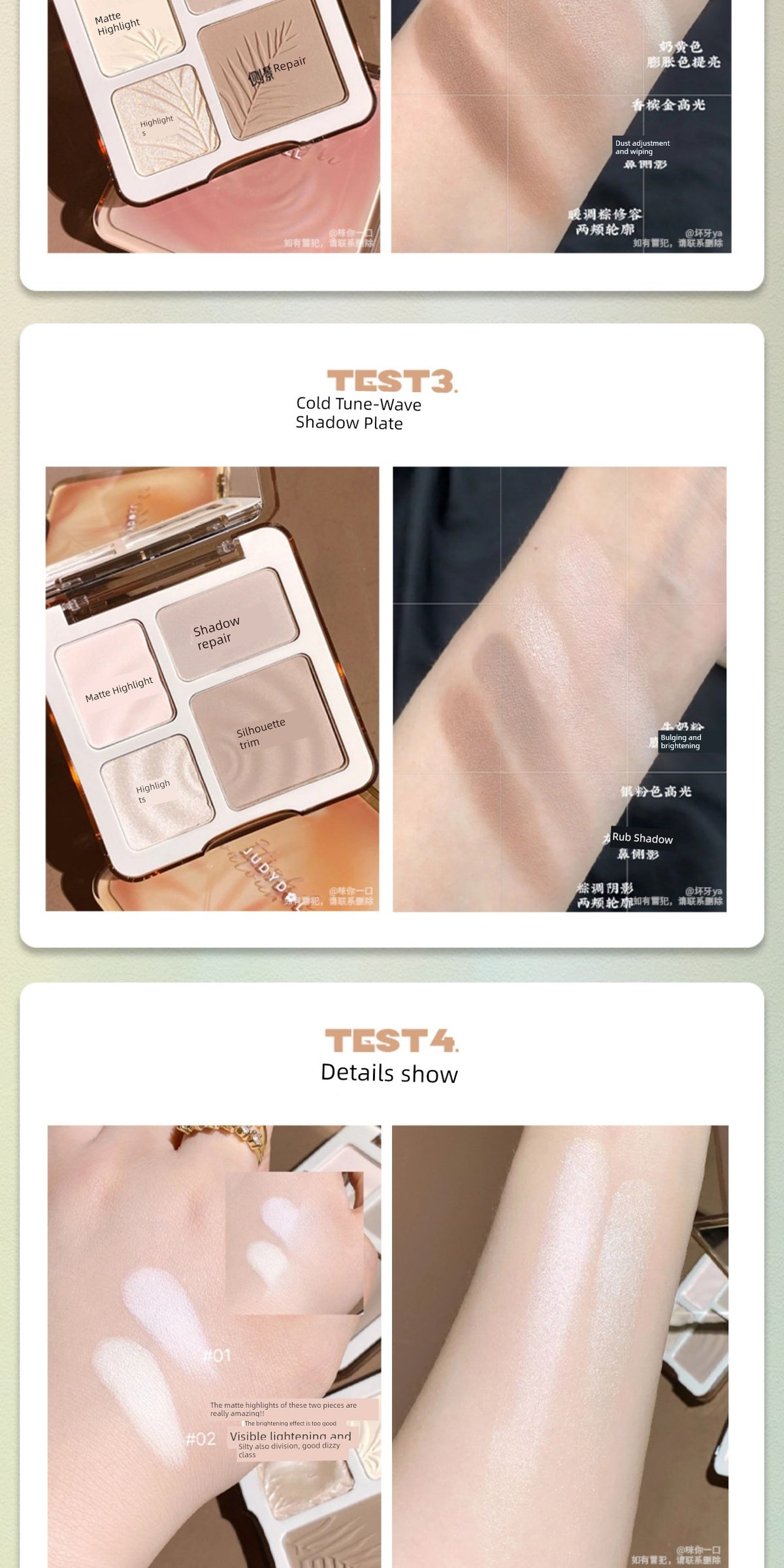 Juduo Orange Blossom Highlighter and Contouring All-In-One Palette Blush Nose Shadow Eye Shadow Side Shadow Three-In-One Facial Matte for Women