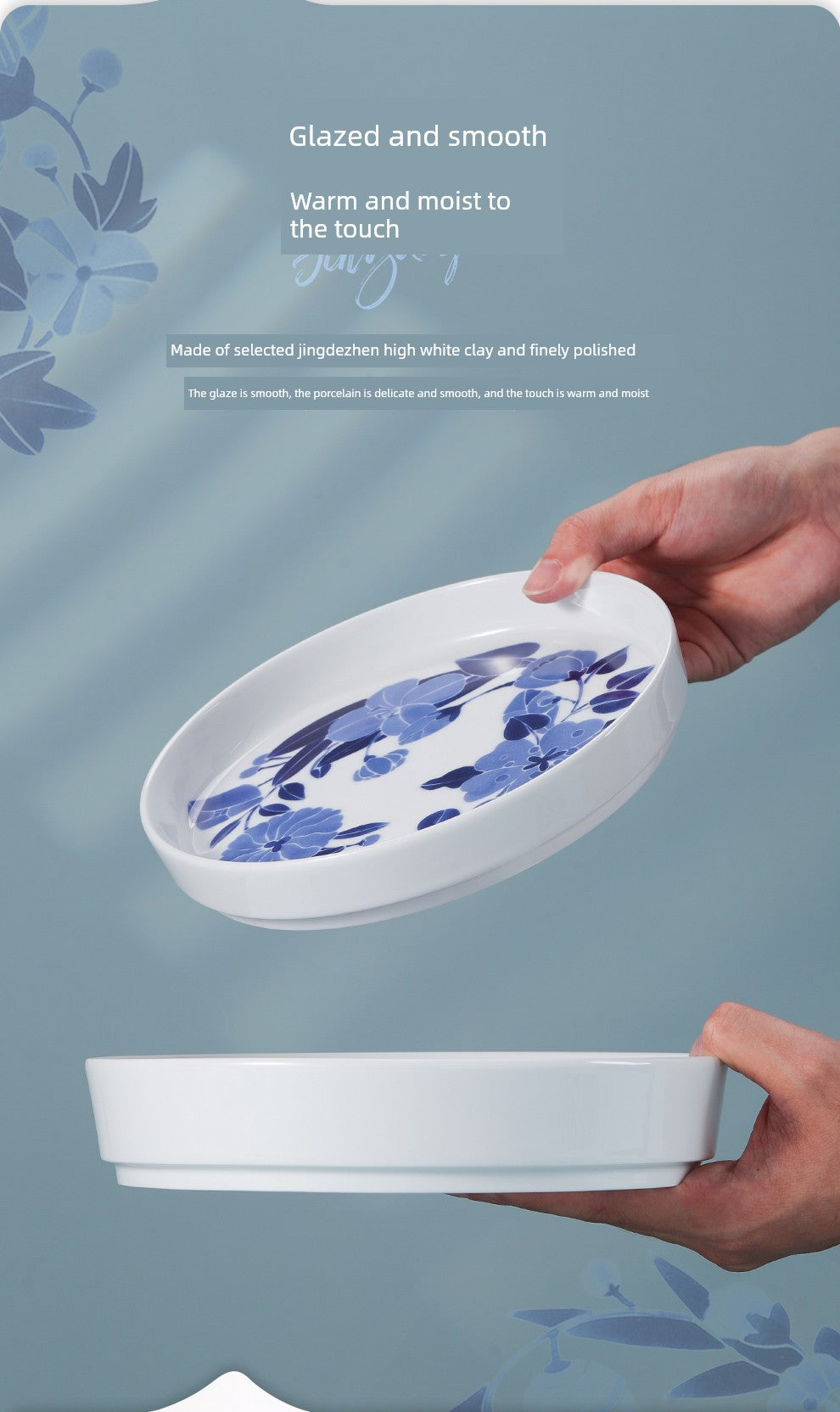 Jingdezhen Official Lead-Free Ceramic Tableware Set for Home Use, Including Rice Bowls, Water Cups, Chinese-Style Plates and Dishes, Suitable for Gifting