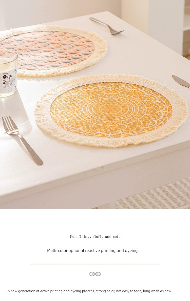 Scandinavian Placemats, Heat-Insulating Mats, Lunch Mats for Primary School Students, Household Dining Table Mats, Anti-Scalding Pot Mats, Plate Mats, Japanese-Style Coasters