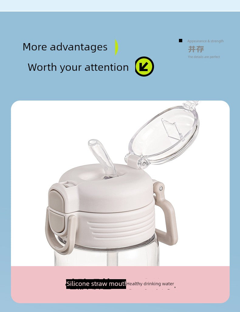 Miniso Water Cup for Women, High Appearance Value, Large Capacity, for Boys, Children, Students, High Temperature Resistant, Portable Plastic Cup, New Summer Model