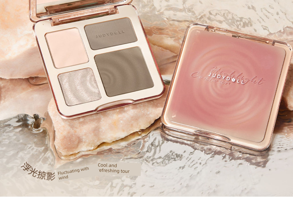 Juduo Orange Blossom Highlighter and Contouring All-In-One Palette Blush Nose Shadow Eye Shadow Side Shadow Three-In-One Facial Matte for Women
